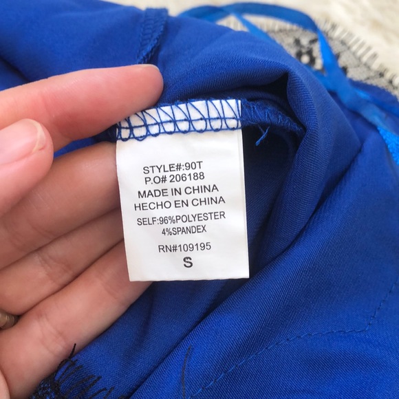 NWT Love J Royal Blue Tank Top - Picture 3 of 4